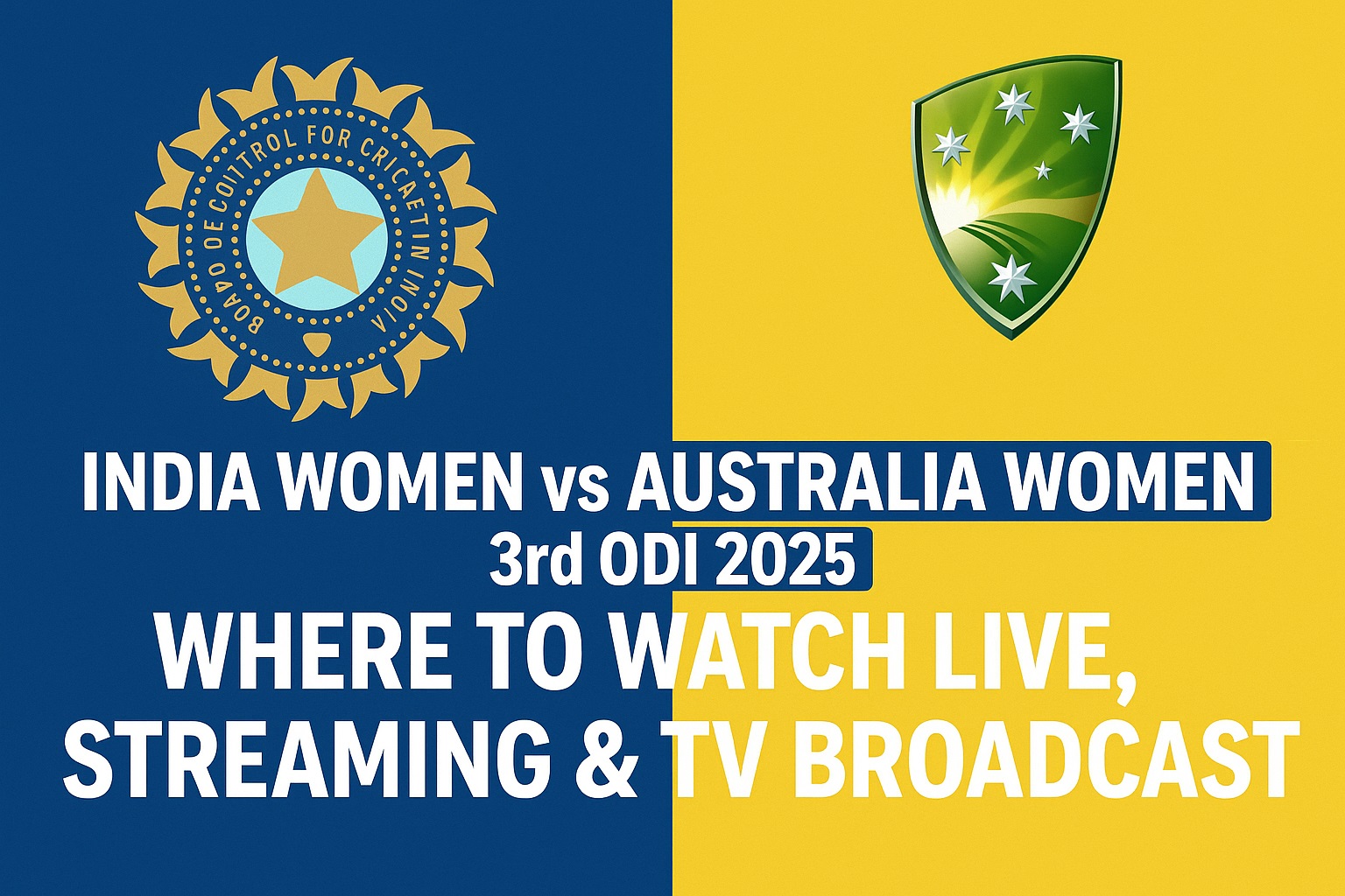 India Women vs Australia Women 3rd ODI 2025